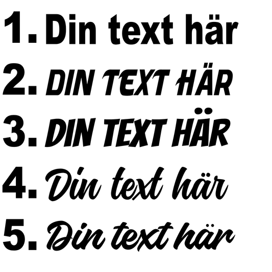 Dekal - Egen text